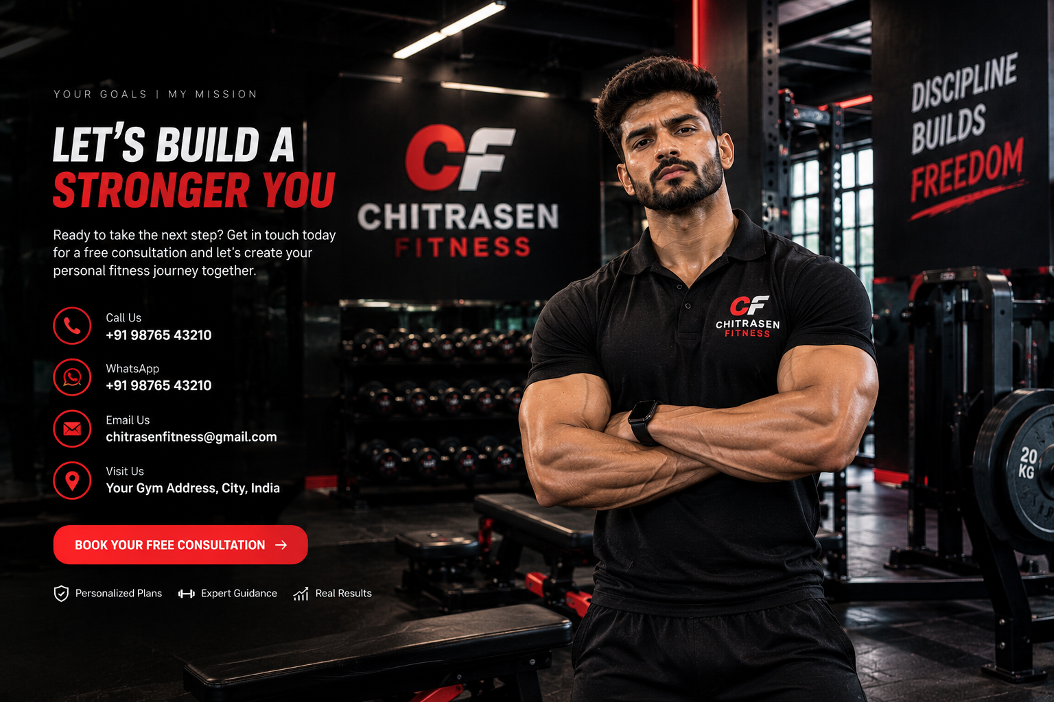 Chitrasen Fitness personal trainer helping clients achieve fitness goals